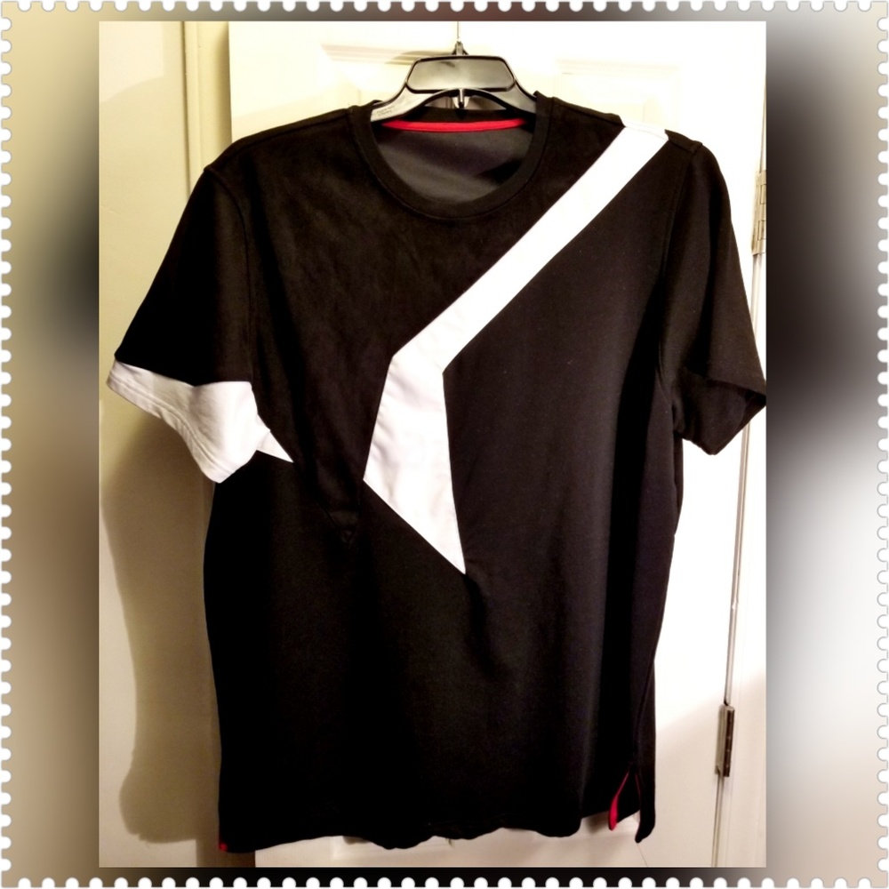 HUDSON FAUX SUEDE & LEATHER FRONT MENS SHIRT XL